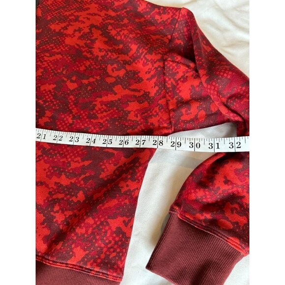 Under Armour Womens Rival Fleece Sweatshirt Top Red Camo Sz Large New $60 - Picture 7 of 8
